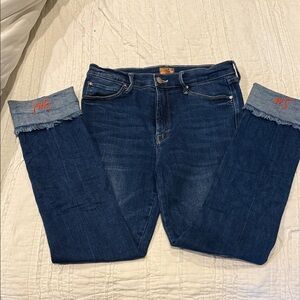 Mother embroidered Jeans for Women size 30 stretchy size 30